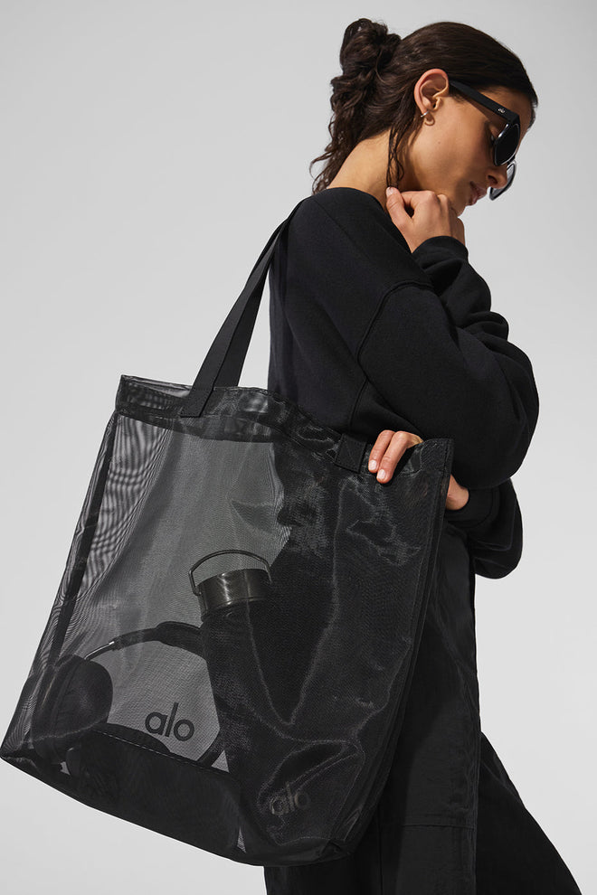 Sheer Era Tote Bag - Black