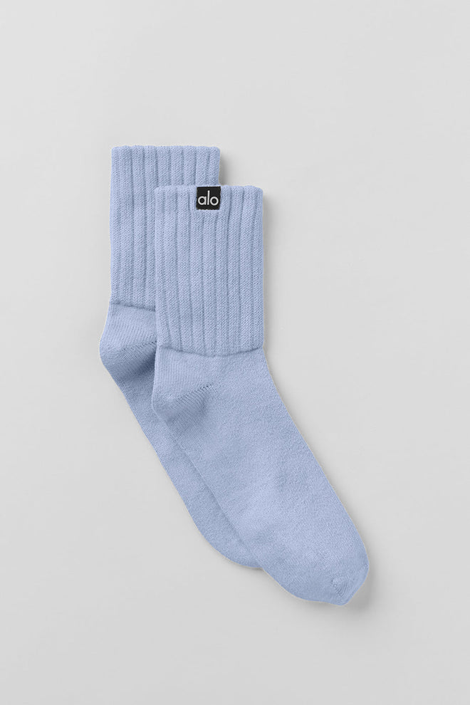 Unisex Half-Crew Scrunch Sock - Winter Frost