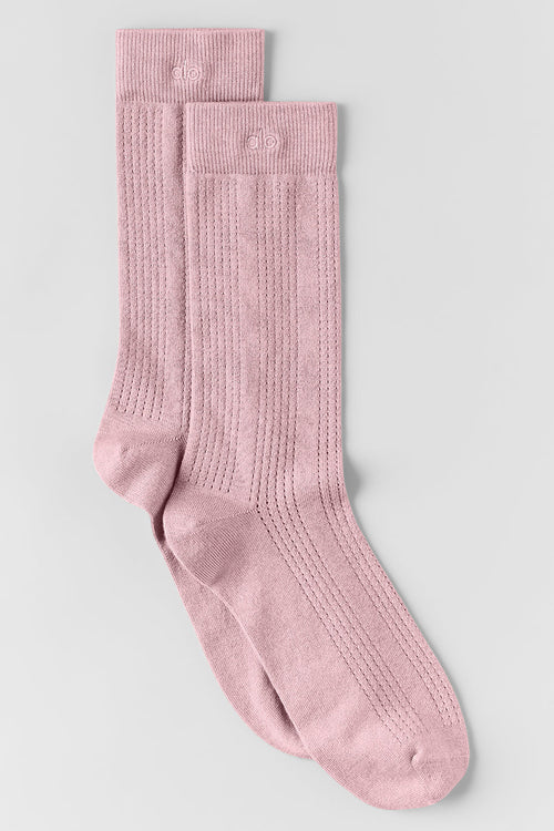 Cashmere Mesh Sock - Vintage Pink
