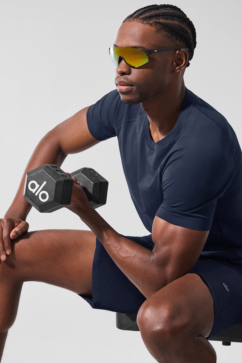 Alo Vapor アロー　クルーネック半袖　メンズ　M 黒 Alo Vapor アロー クルーネック半袖 メンズ M 黒 Alo Vapor