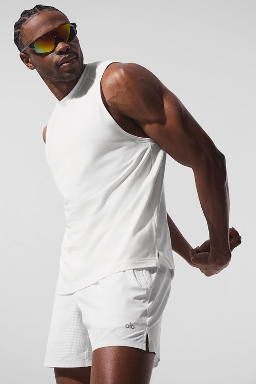 Alo Vapor Muscle Tank - White