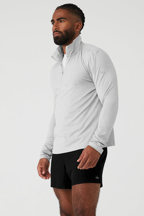 Conquer 1/4 Zip Reform Long Sleeve - Athletic Heather Grey