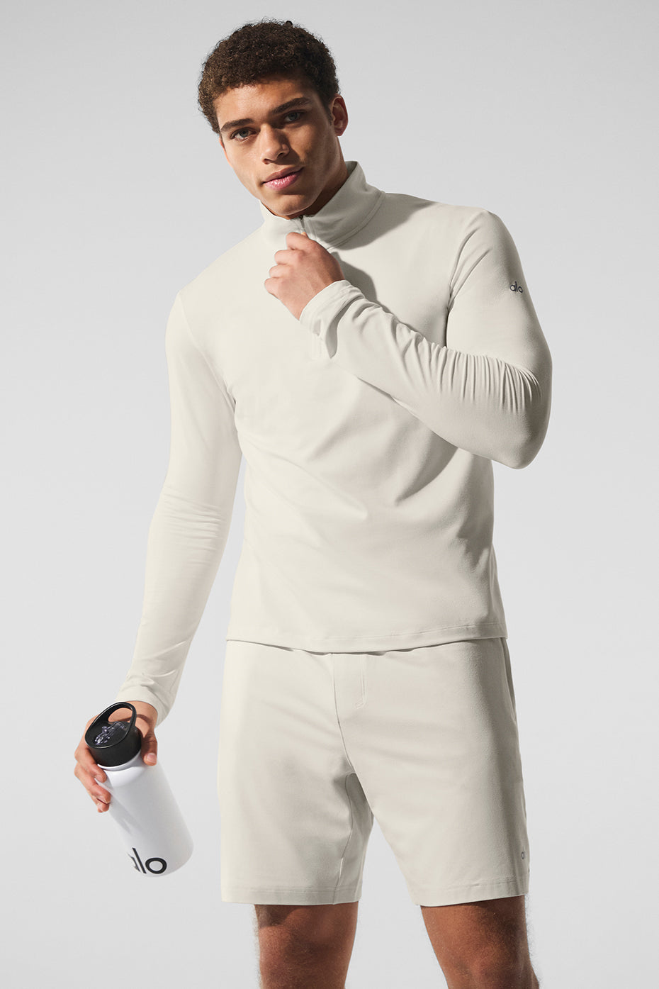 Conquer 1/4 Zip Reform Long Sleeve - Bone – Alo Yoga Mexico