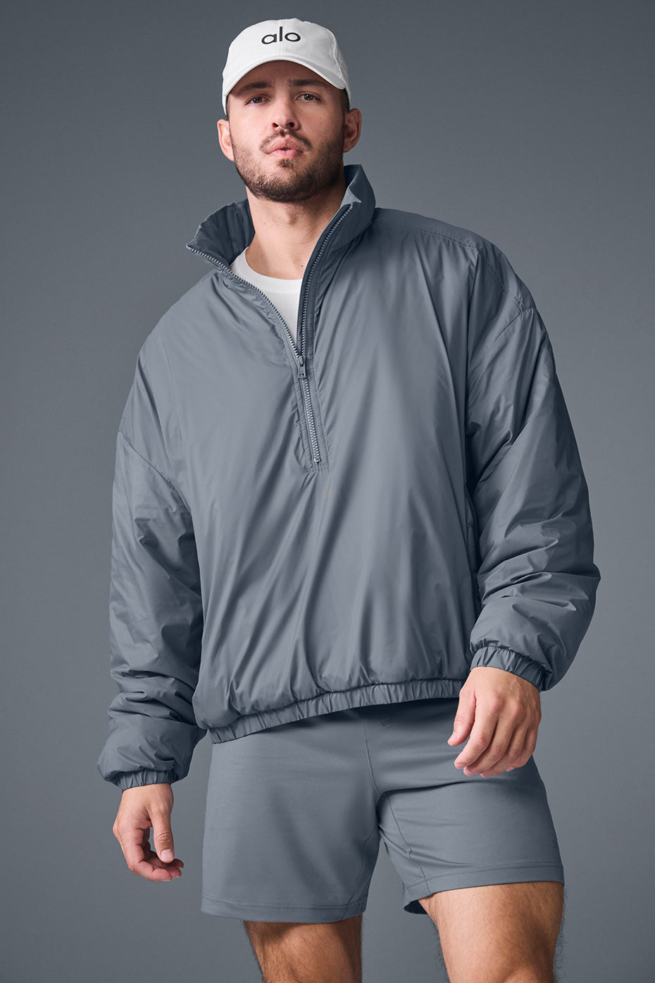 Latitude Light Weight 1/2 Zip Pullover Jacket - Steel Grey – Alo