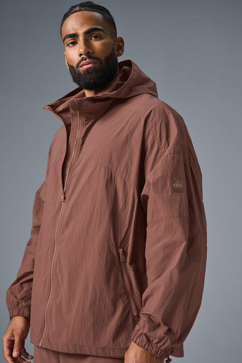 Vantage Nylon Ripstop Track Jacket - Chestnut