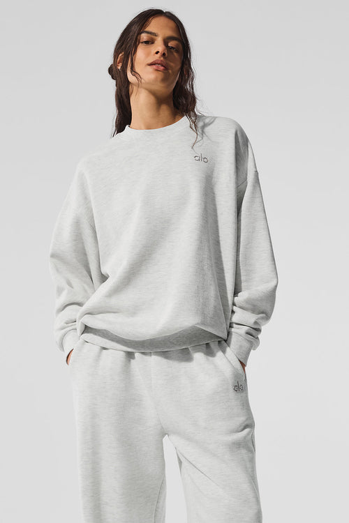 Accolade Crew Neck Pullover - White Heather