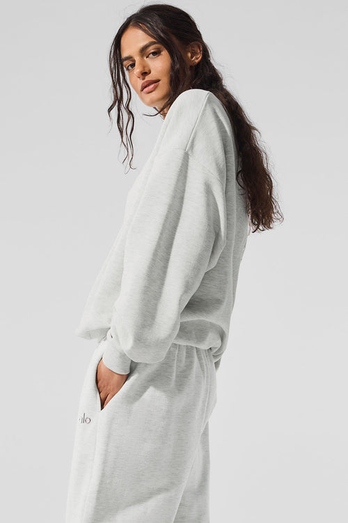 Accolade Crew Neck Pullover - White Heather
