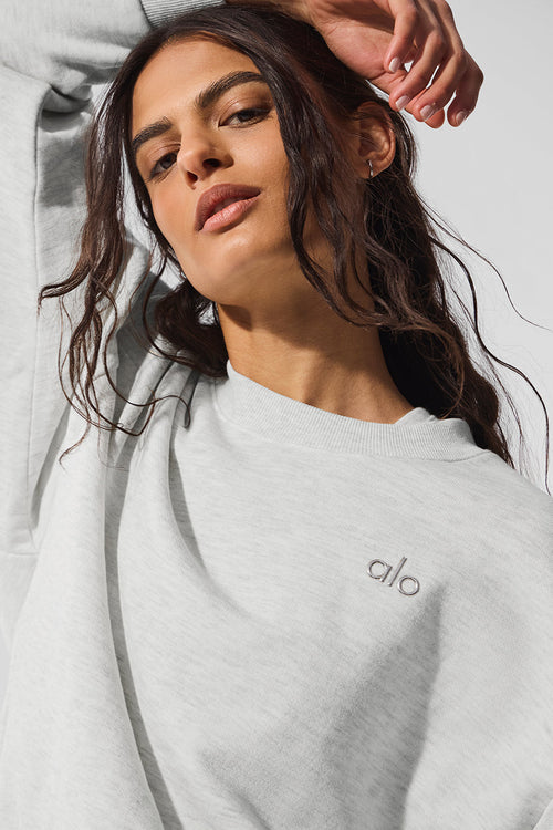 Accolade Crew Neck Pullover - White Heather