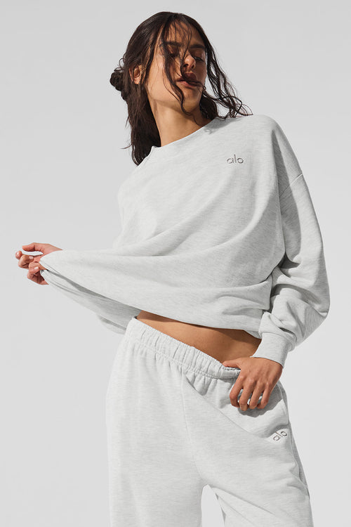 Accolade Crew Neck Pullover - White Heather