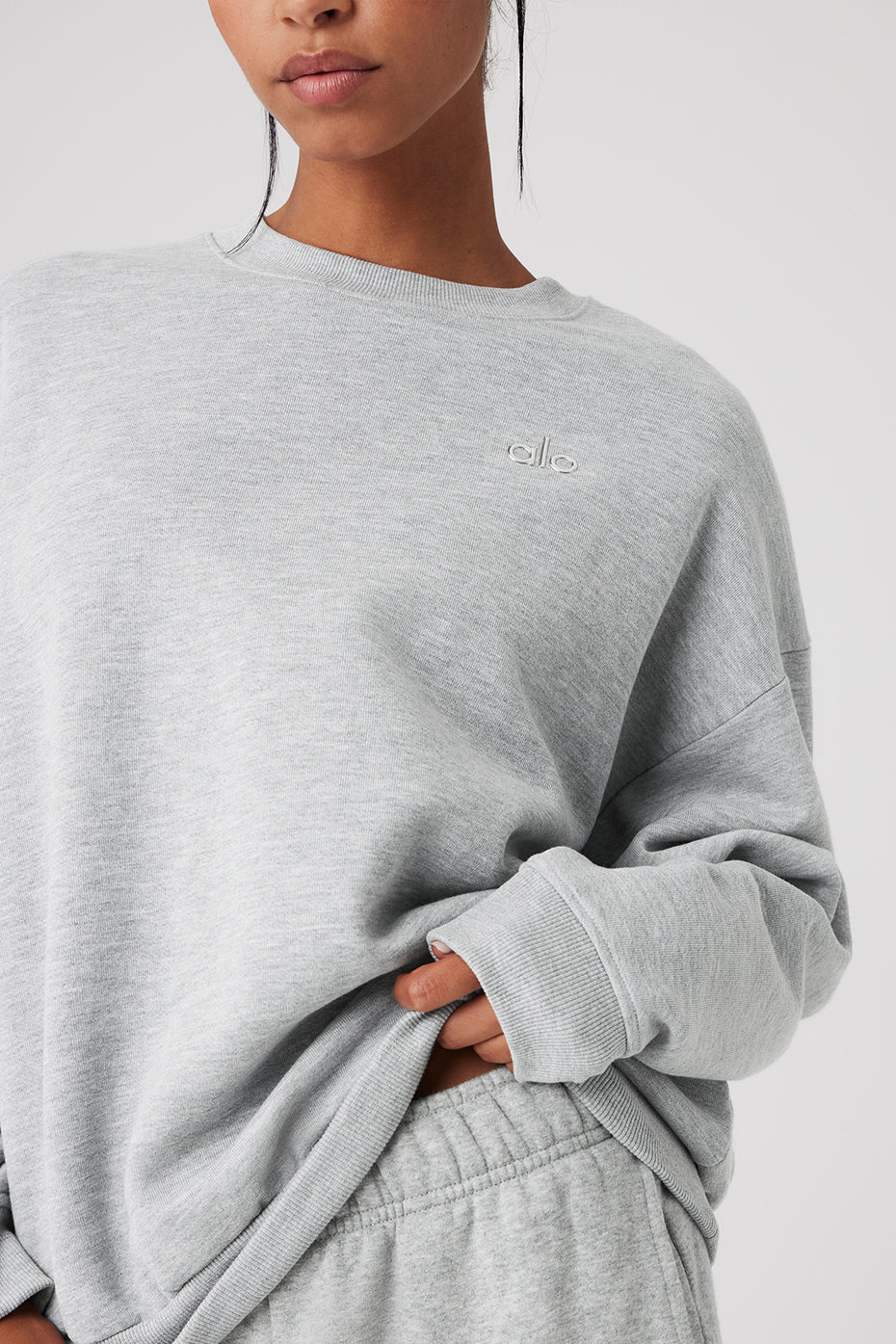 Accolade Crew Neck Pullover - Athletic Heather Grey – Alo Yoga Mexico