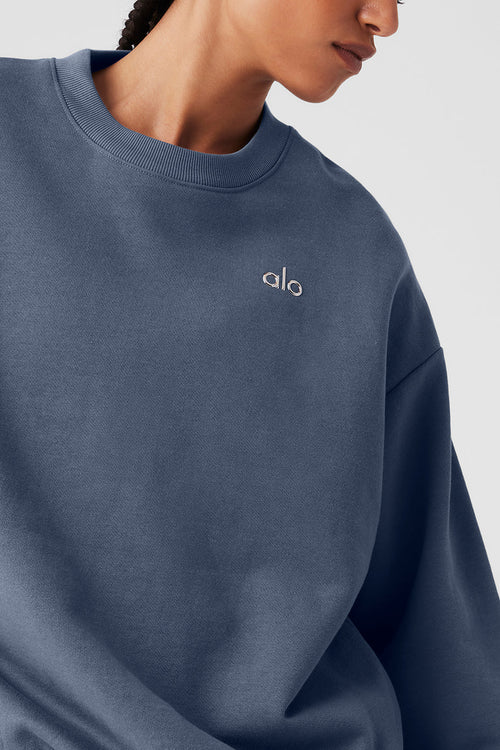 Accolade Crew Neck Pullover - Bluestone