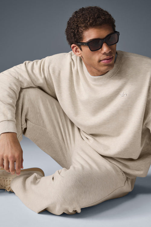 Accolade Crew Neck Pullover - Oatmeal Heather