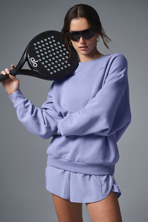 Accolade Crew Neck Pullover - Lilac Blue