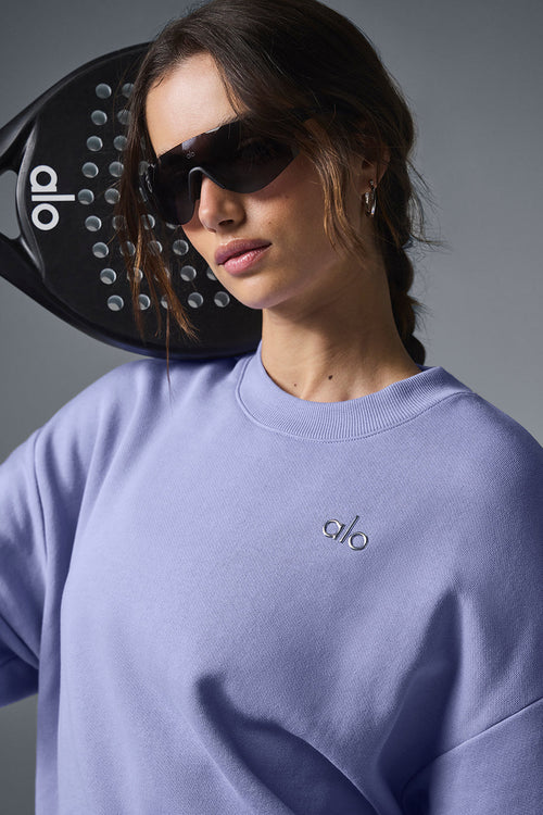 Accolade Crew Neck Pullover - Lilac Blue