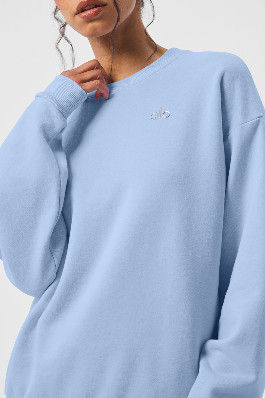 新品未使用AloYoga ACCOLADE CREWNECK PULLOVER Accolade Crew Neck Pullover - Seashell Blue – Alo Yoga Mexico