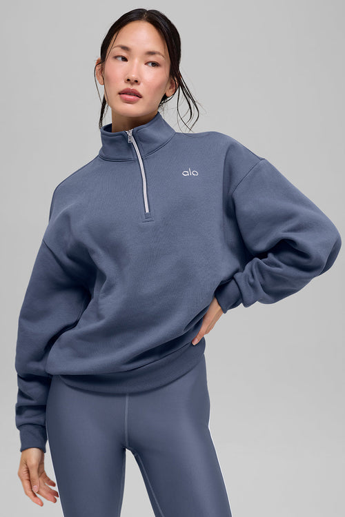 Accolade 1/4 Zip Pullover - Bluestone