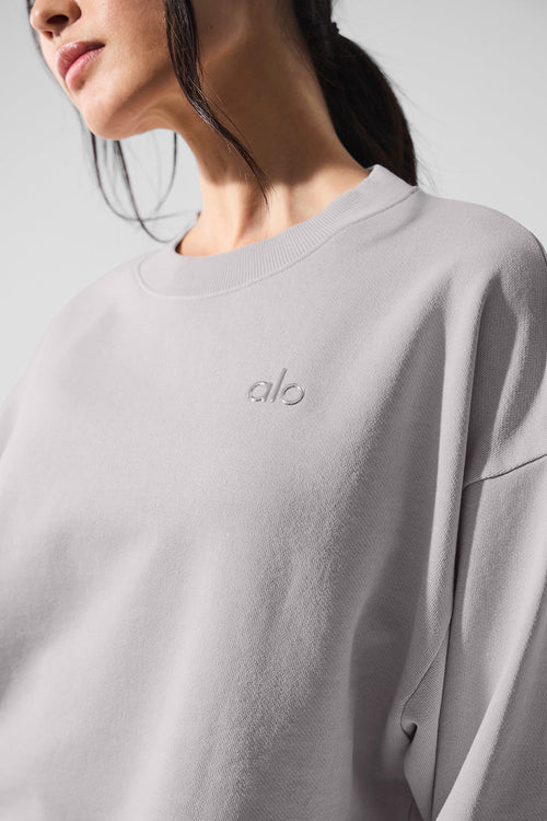 Washed Accolade Crew Neck Pullover - Grey Sky Wash
