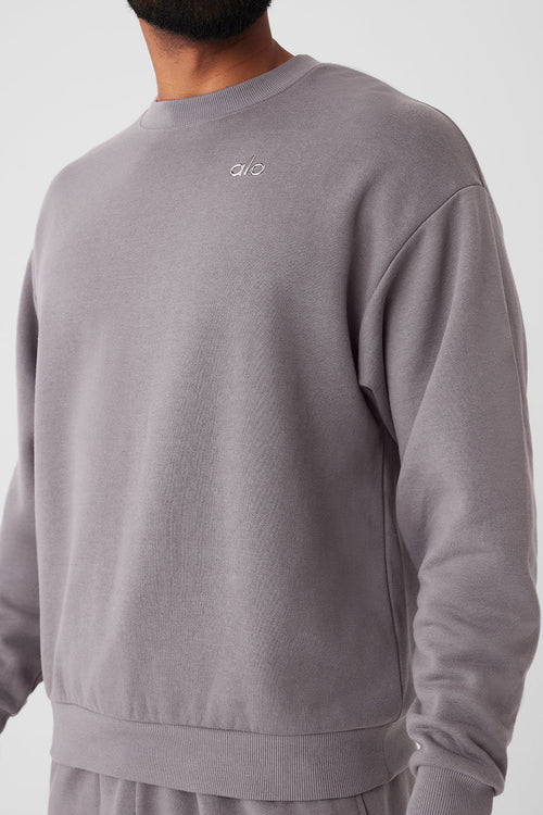 Washed Accolade Crew Neck Pullover - Cool Grey Wash
