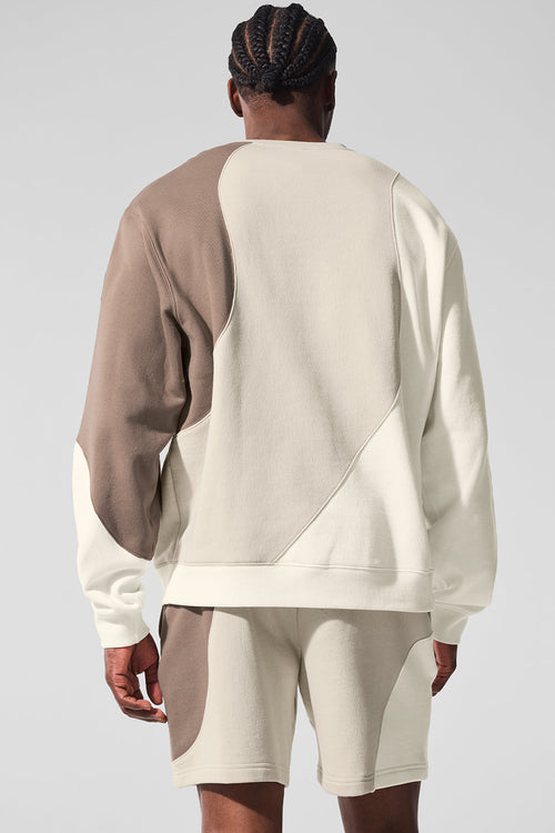 Make Waves Crew Neck Pullover - Ivory/Bone/Gravel