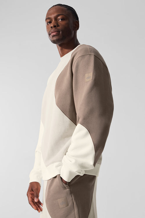 Make Waves Crew Neck Pullover - Ivory/Bone/Gravel