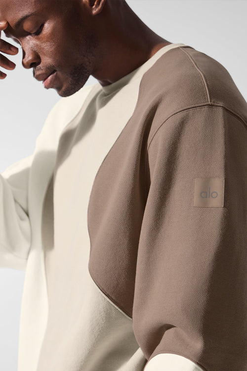 Make Waves Crew Neck Pullover - Ivory/Bone/Gravel