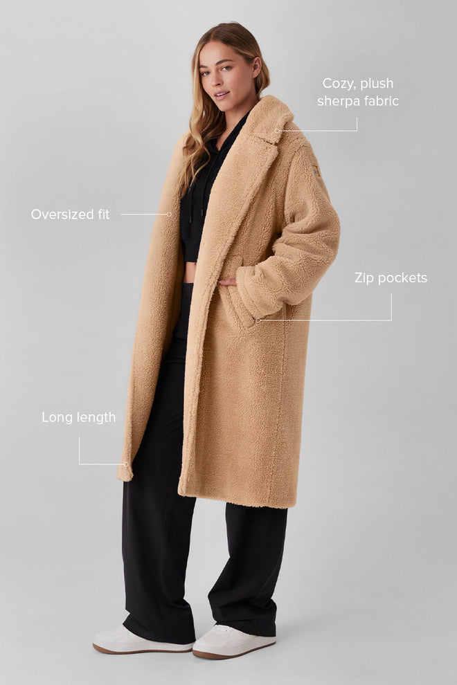 Oversized Sherpa Trench - Camel