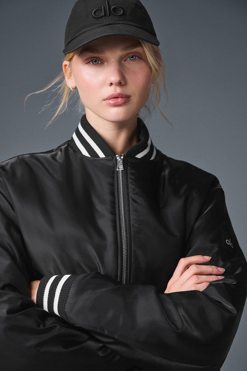 Afterglow Varsity Jacket - Black