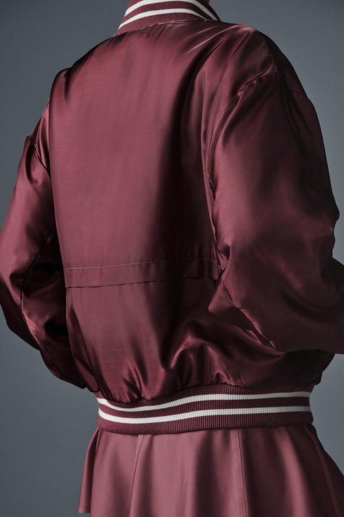 Afterglow Varsity Jacket - Burgundy Truffle