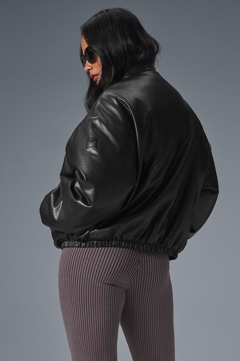 Faux Leather Premier Bomber - Black – Alo Yoga Mexico