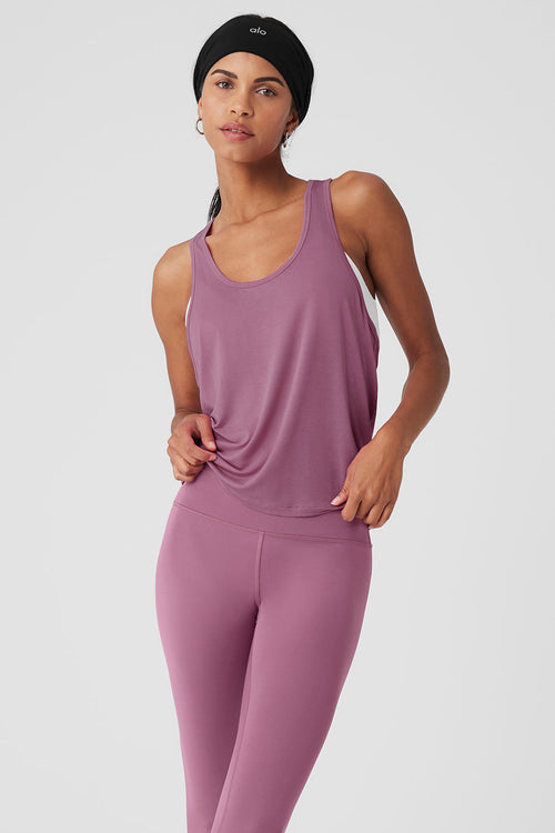 All Day Tank - Soft Mulberry – Alo Yoga Mexico