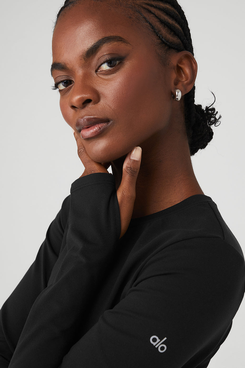 Airbrush Winter Warm Nocturne Long Sleeve - Black – Alo Yoga Mexico