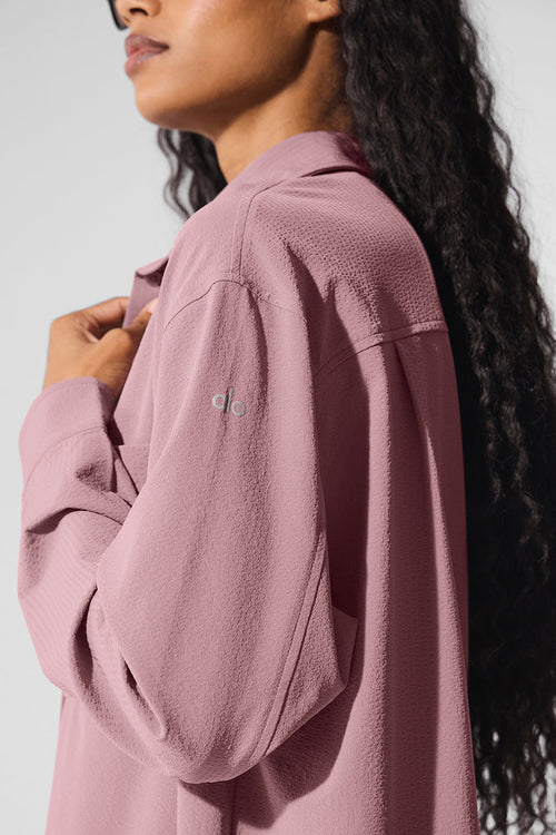 Dreamscape Button Down Long Sleeve - Smoky Quartz