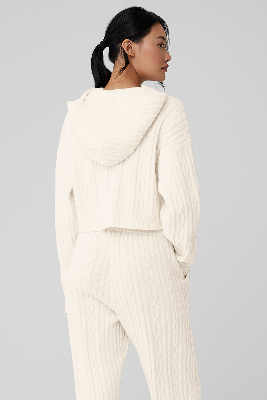 Cable Knit Winter Bliss Hoodie - Ivory – Alo Yoga Mexico