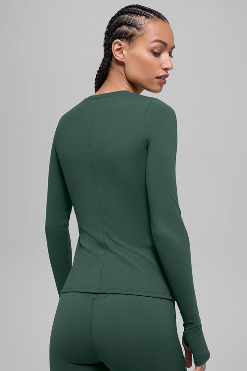 Airbrush Winter Warm Nocturne Long Sleeve - Clover Green