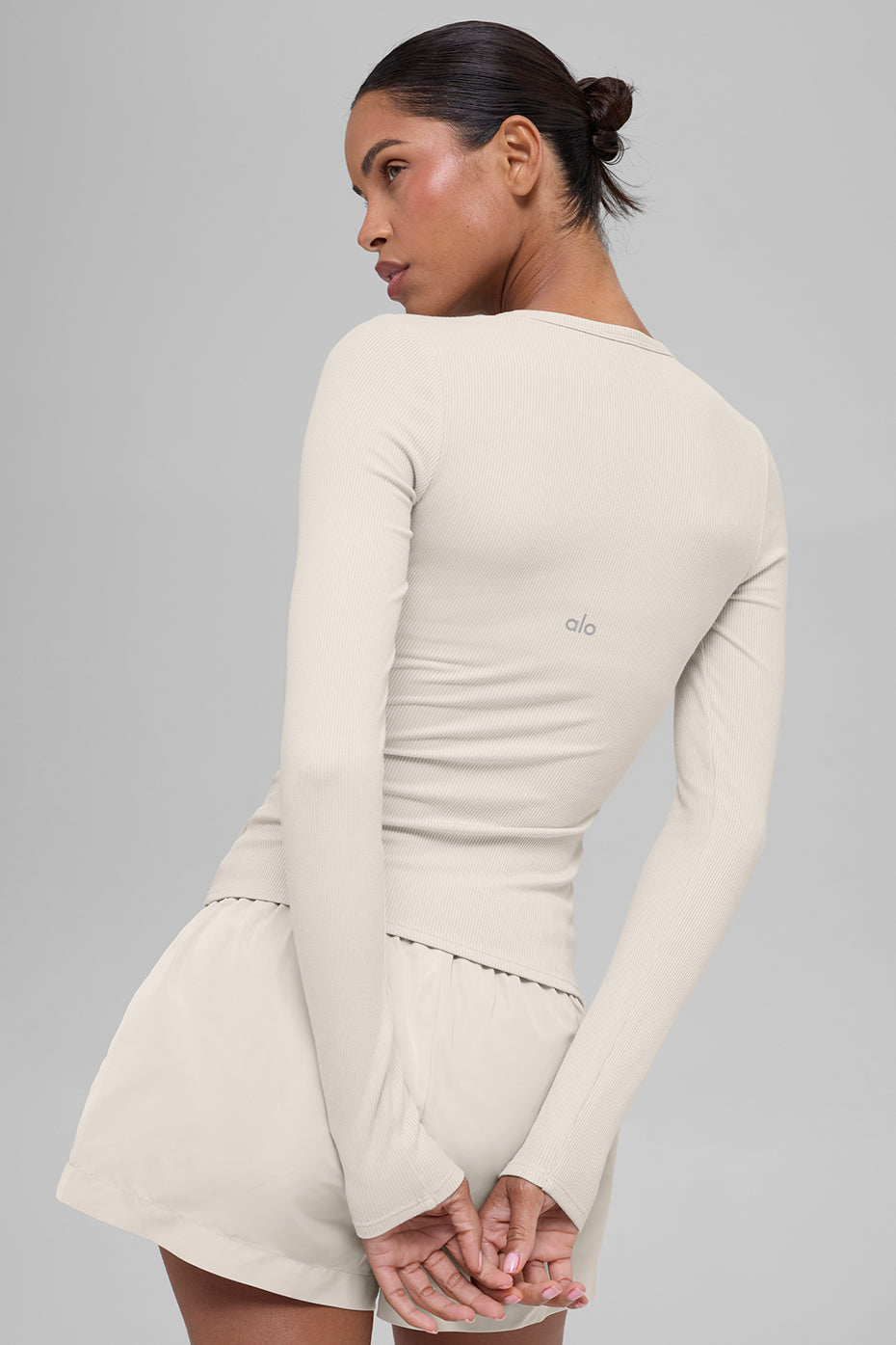 Ribbed Modal Long Sleeve - Bone – Alo Yoga Mexico