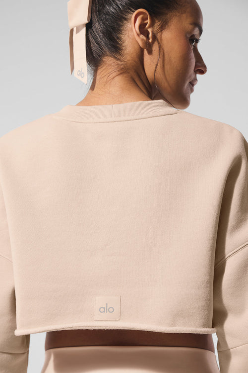 Extreme Cropped Pullover - Macadamia