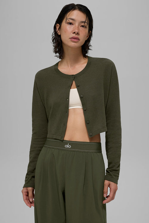 Supernatural Sweater Cardigan - Green Olive