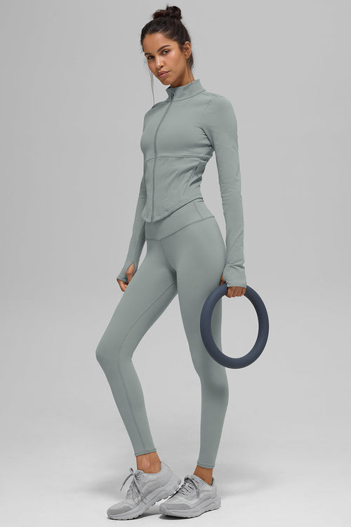 Airbrush Corset Full Zip Jacket - Lunar Grey