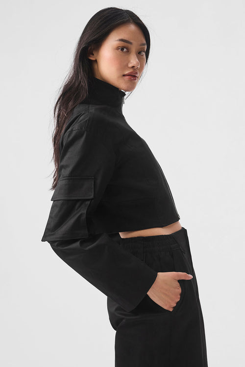 Night Out Cargo Jacket - Black