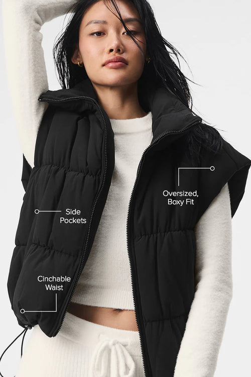 Incline Puffer Vest - Black