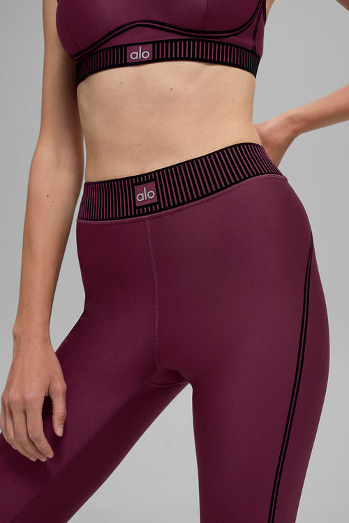 Airlift High-Waist 7/8 Line Up Legging - Burgundy