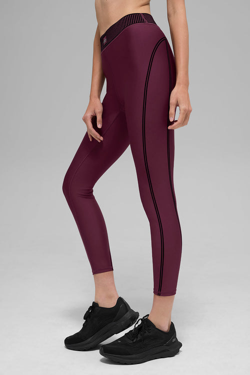 Airlift High-Waist 7/8 Line Up Legging - Burgundy