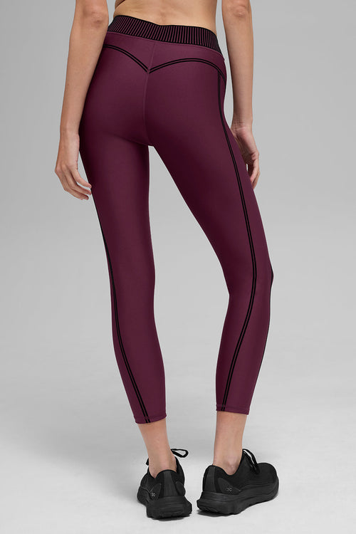 Airlift High-Waist 7/8 Line Up Legging - Burgundy