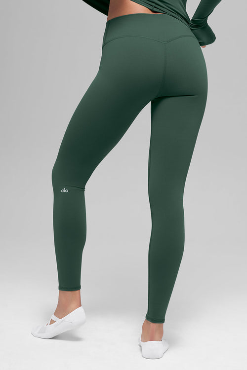 Airbrush Winter Warm High-Waist Nocturne Legging - Clover Green