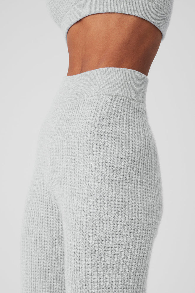 Cashmere High-Waist Plush Waffle Pant - Athletic Heather Grey