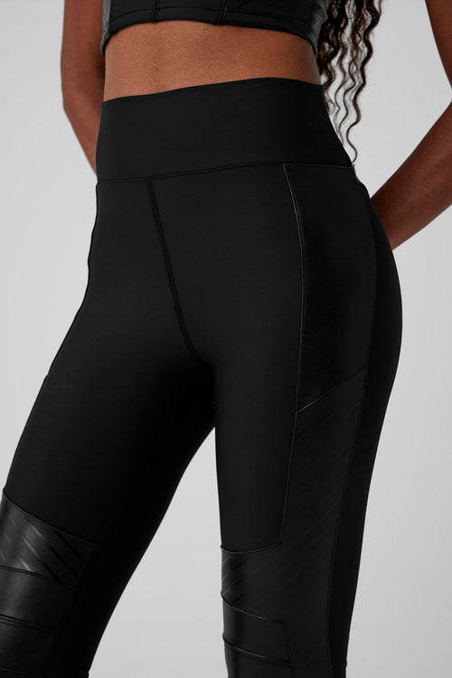 Airlift Winter Warm High-Waist Supermoto Legging - Black