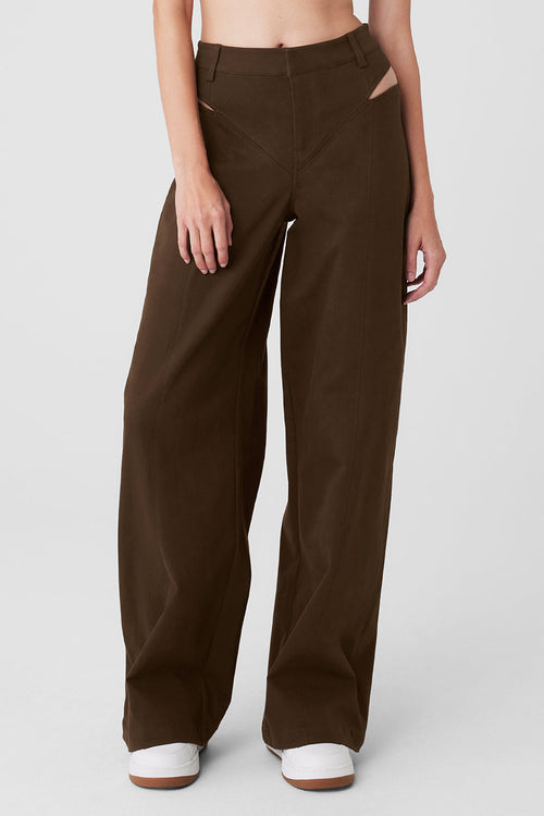 High-Waist Risk Taker Trouser - Espresso