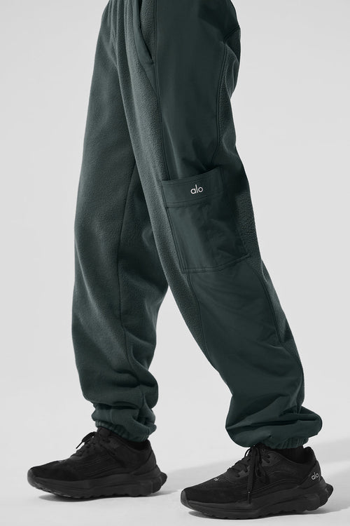Polar Fleece Wintry Mix Pant - Charcoal Green