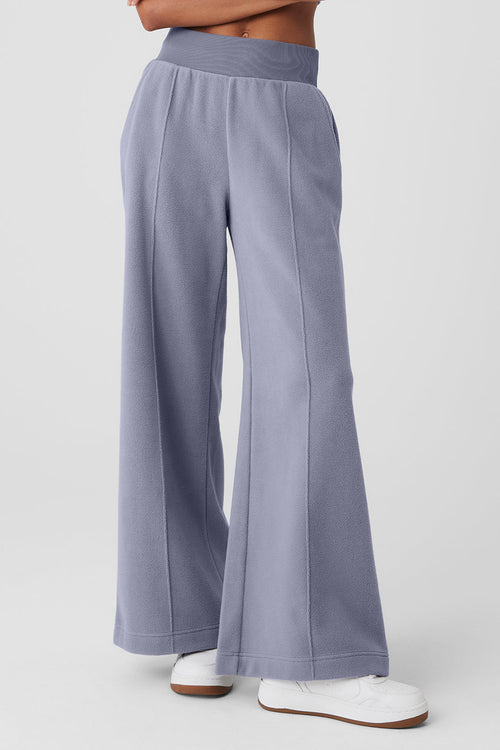 Polar Fleece High-Waist Snowdrift Wide Leg Pant - Fog