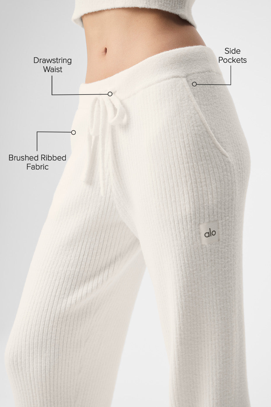 Snuggle Up Sweater High-Waist Wide Leg Pant - Ivory – Alo